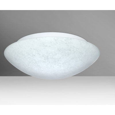 White 3 -Bulb Outdoor Flush Mount