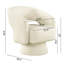 Fauteuil d'appoint pivotant rembourré de 27,8 po de largeur-750032888