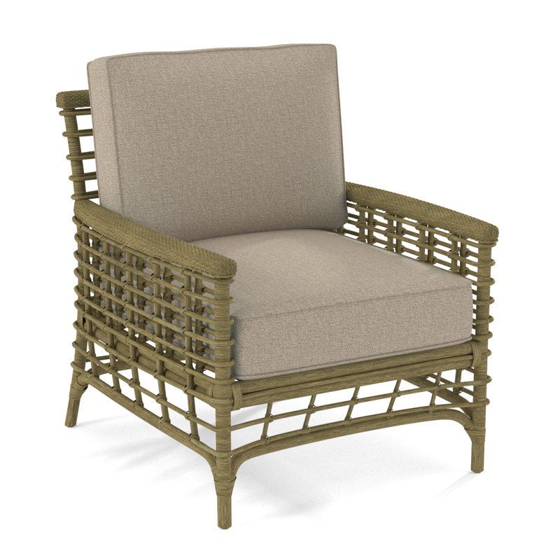 Bridgehampton 31'' Wide Armchair, Beige Performance Fabric; 0851-73, Brass