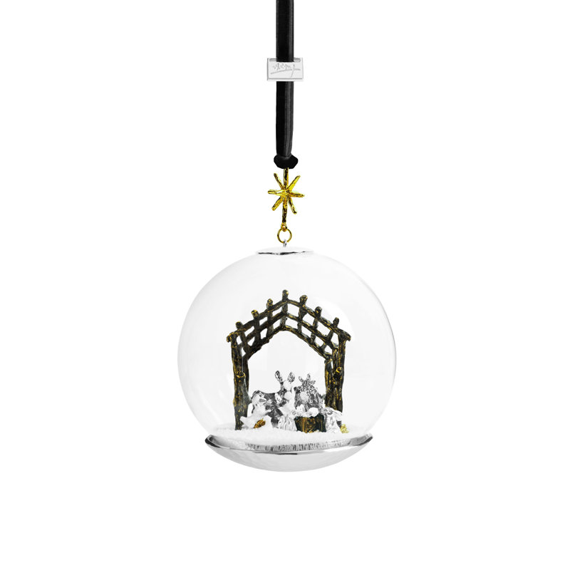 6'' Handmade Glass Animals Ball Ornament
