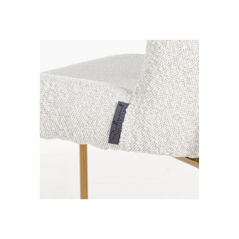 Chaise d'appoint rembourrée en velours Odessa, Blanc