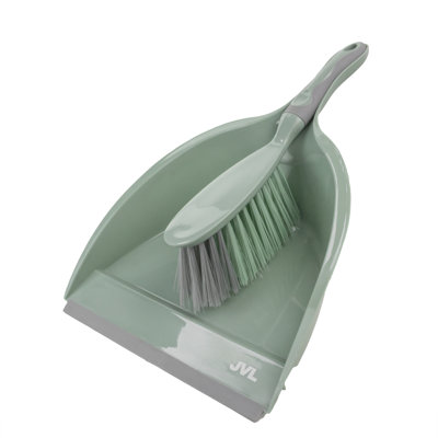 JVL Rubber Grip Dustpan and Brush Set