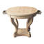 Petite table basse ronde, style, pieds incurvés, grain de bois naturel, 2 tiroirs de rangement, convient au coin-repas, aspect vieilli, bois, fabrication