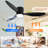 52" Smart Flush Mount Ceiling Fans With Lights Remote,Quiet Dc Motor,Outdoor Indoor Low Profile White Ceiling Fan,Control With Wifi Alexa App,Dimmable,Abs Blades,For Modern Bedroom Patio