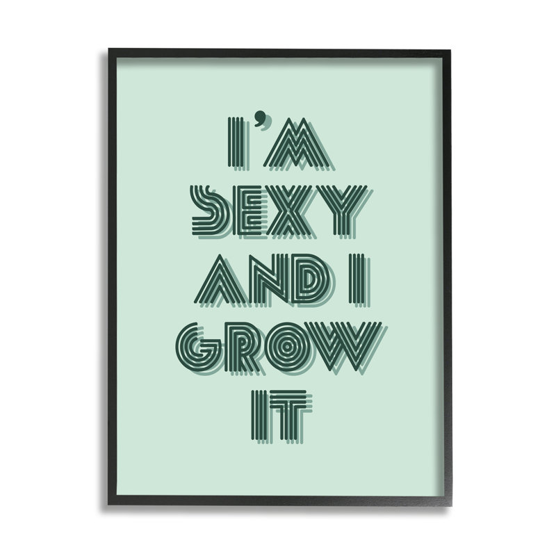 I'm I'm And And Grow It Gardening Plant Humor par Lil 'Rue - impression, L 11 po x H 14 po, Giclée encadrée noir minuit