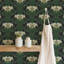 Papier peint botanique feuille miroitante-517061762-517061764
