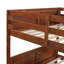 Lit superposé double au-dessus de double avec lit gigogne simple, noyer-878902127