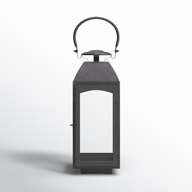 Furlane Lantern, Black,  15.75" H x 6.5" W x 6.5" D