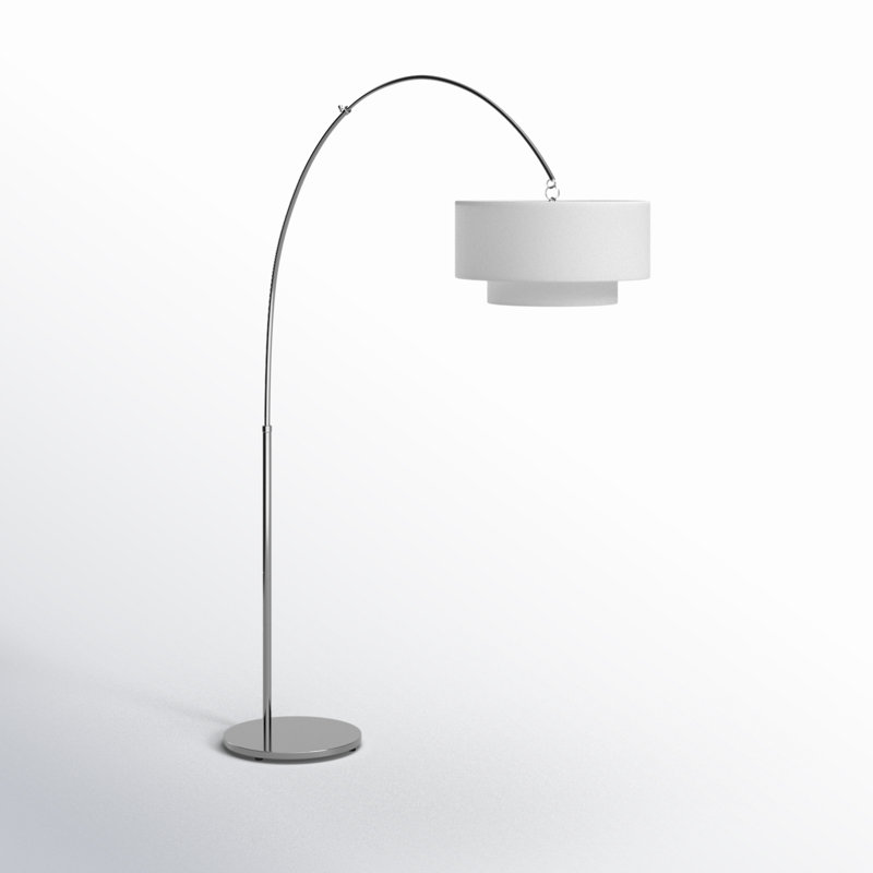 Sawyer Arched Floor Lamp, Polished Nickel