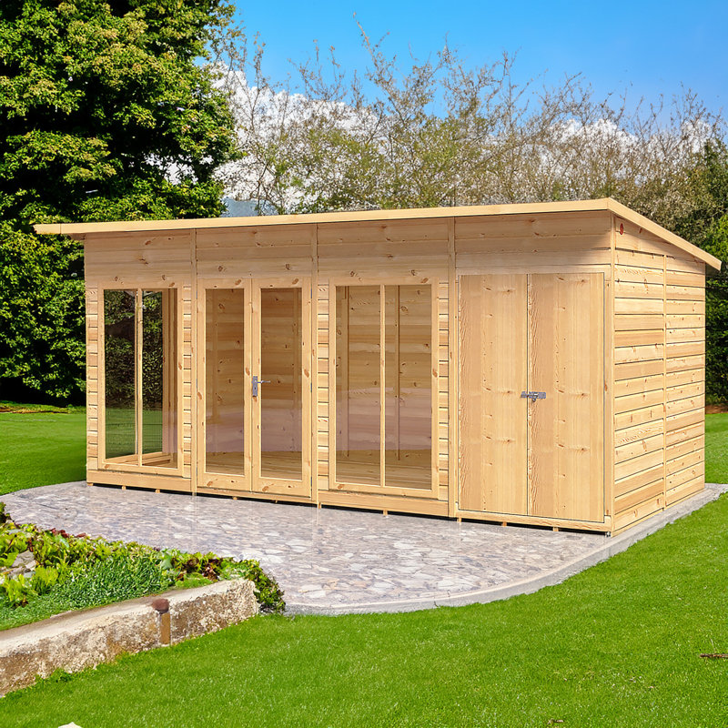 Lela 16 x 8 ft Summerhouse with Storage Shed
