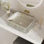 Lavabo de salle de bain rectangulaire en pierre 19,7 po