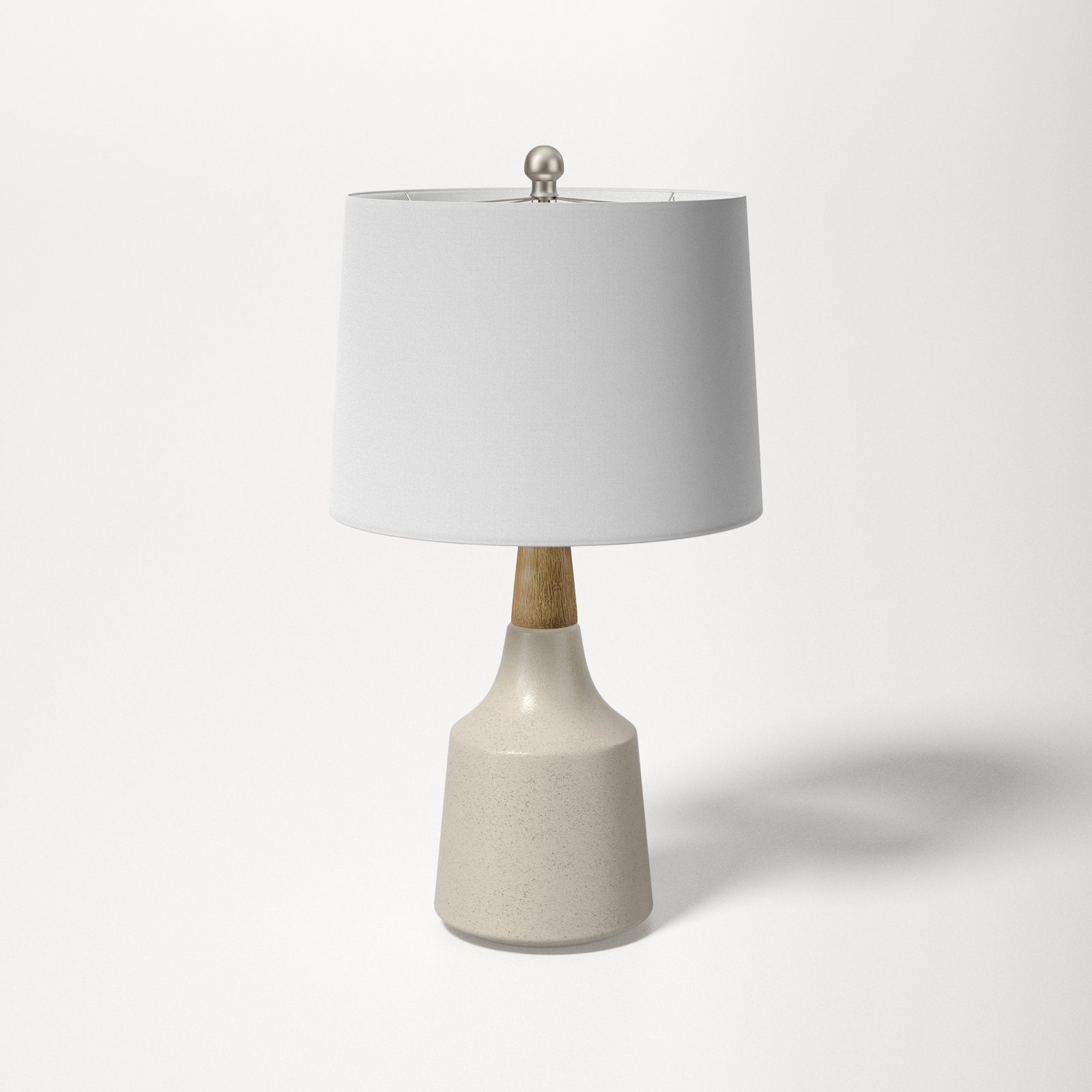 Scotia Ceramic Table Lamp, Cream, Beige