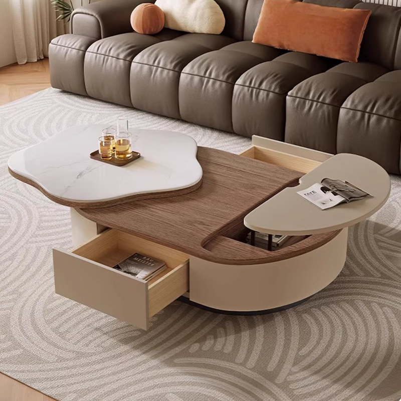 Table basse réglable en pierre micro-cristalline