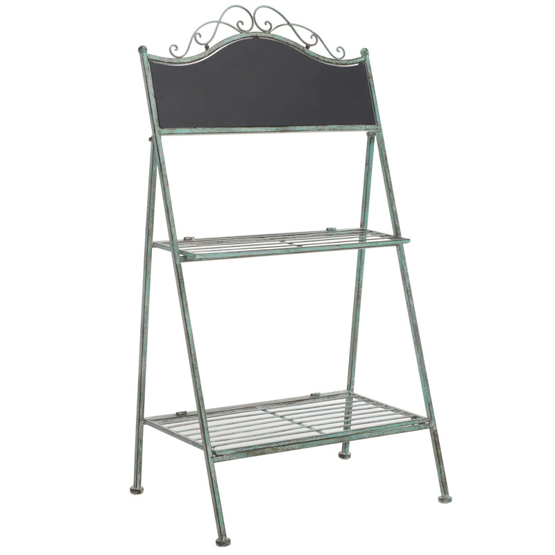 Mader Weather Resistant Plant Stand Plant Stand, Antique Green