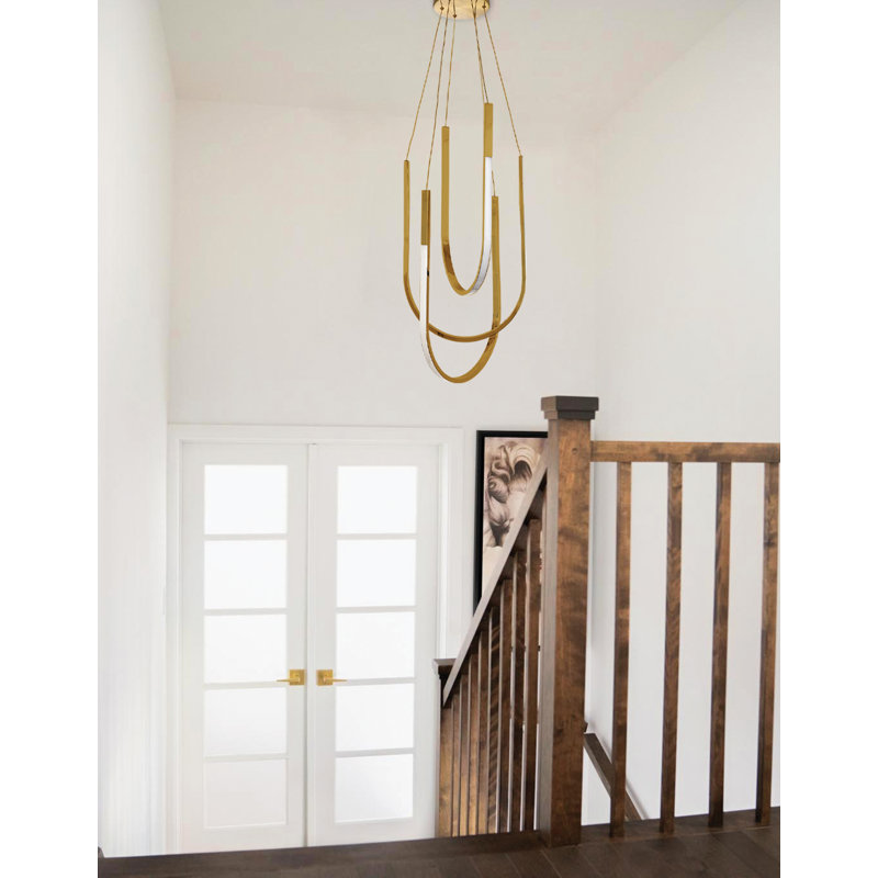 Pacari Pendant - 54W - White Silicone Diffuser, Aged Brass