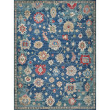 Oxford hand-knotted Ghazni Wool Blue Area Rug
