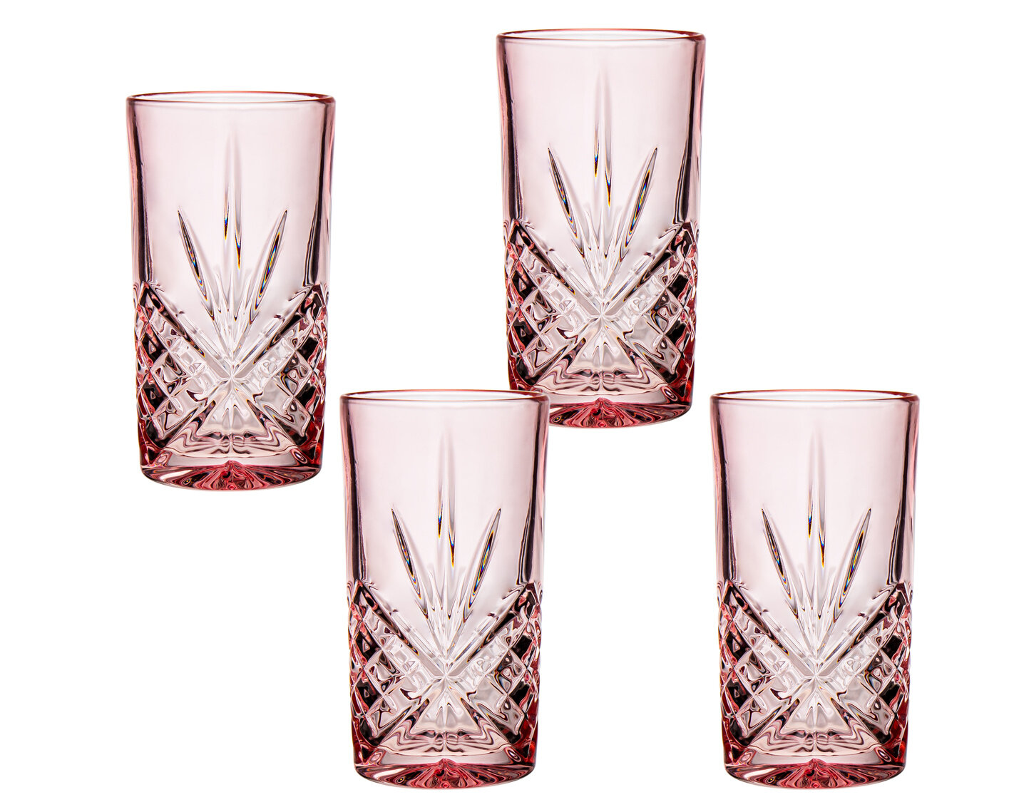 Godinger Silver Dublin Highball Glasses in Rainbow (Set of 4)