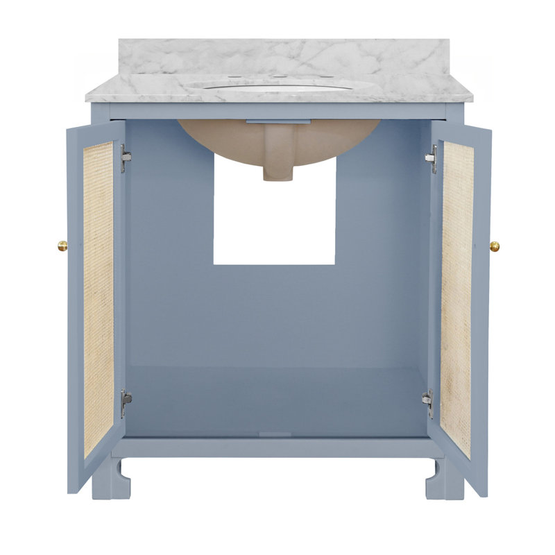 Boyd 30.5'' Single Bathroom Vanity with Carrara Marble Top