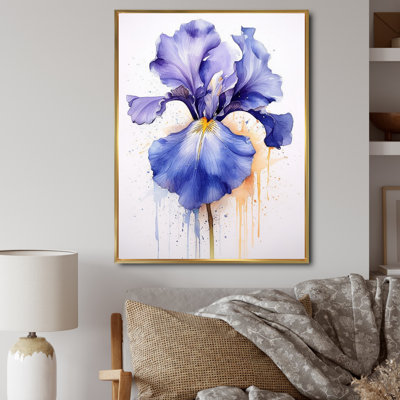 Impression sur toile mauve, gris et iris II