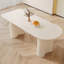 Ensemble de table de salle à manger 70,86 "rectangulaire blanc crème avec 8 chaises pour la cuisine, le bar et le salon-629389922-629389924