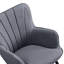 color Upholstered Armchair, Modern  Accent Chair with Wing Side and Metal Legs-312863937-312863936