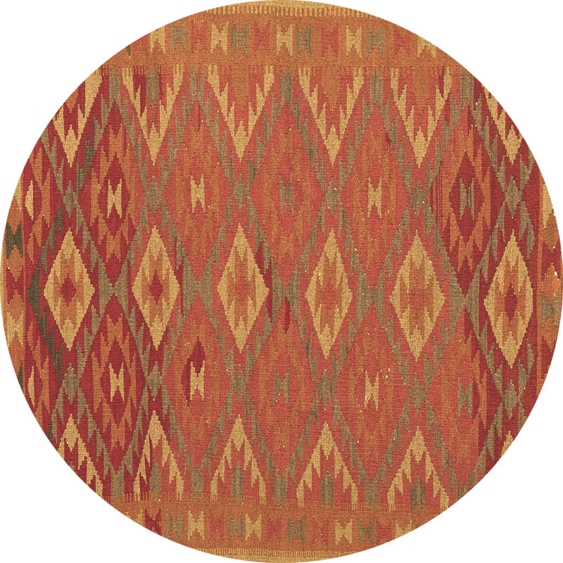 Keajah Performance Oriental Indoor Rug, Round 5'