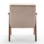Chaise en microfibre brun clair, structure en bois, idéale pour les petites pièces d'appoint, aspect moderne-132610714