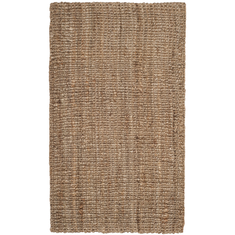 Tapis en jute naturel/gris Alda, Rectangle 2 pi 6 po x 4 pi