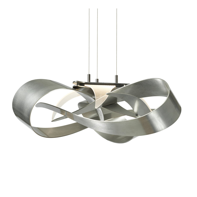 Flux 3 - Light Unique/Statement LED Pendant, Sterling