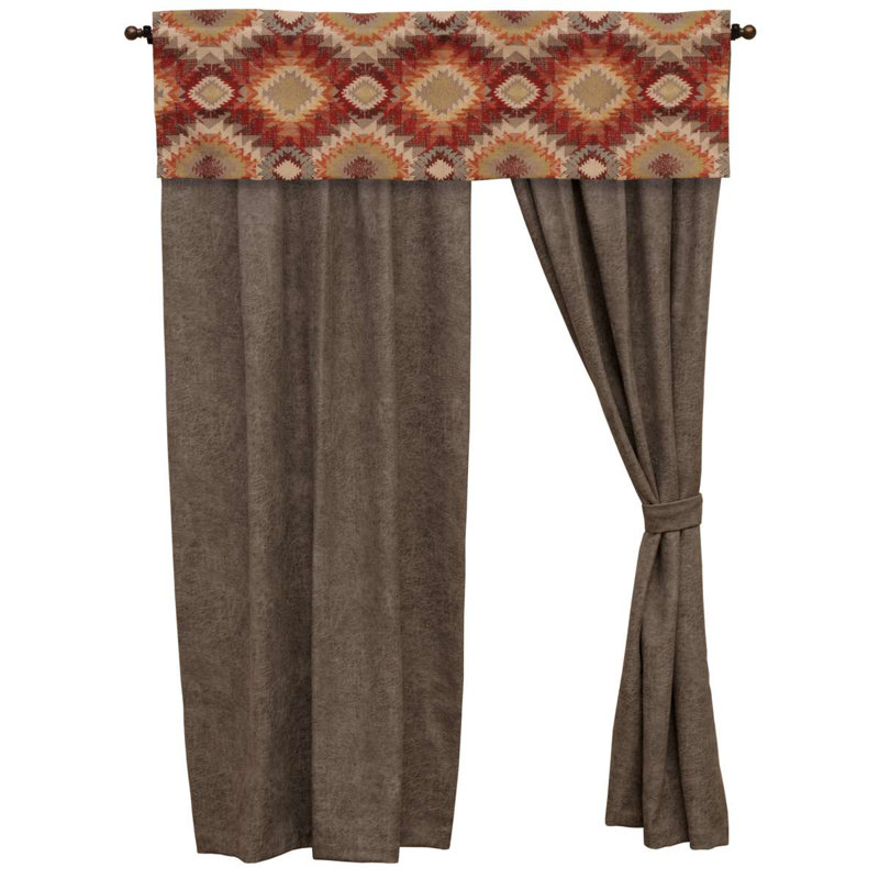Wooded River Yuma Sol Valance Southwestern Rustic Cabin Window Valance Lodge Style Curtain Topper