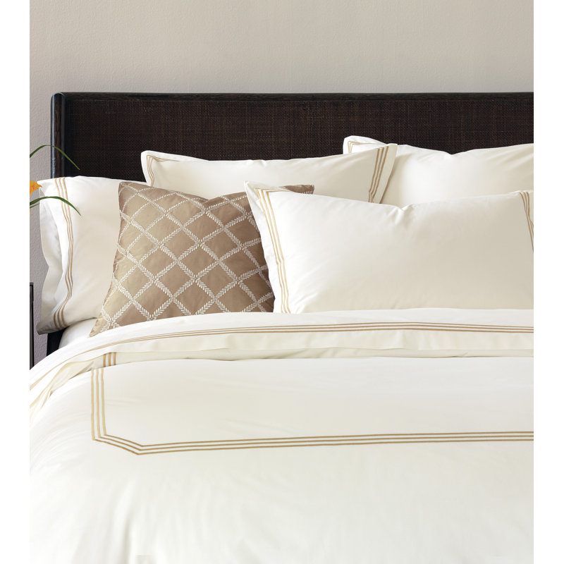 Tessa Duvet Cover, Ivory/Antique, King Duvet Cover