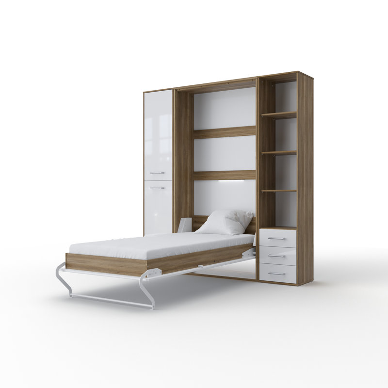 Ayvri EU Single - 90 X 200 Cm Bed, White/Light Brown