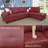 Bawan Faux Leather L-Shaped Sectional-2029014197-2029014196