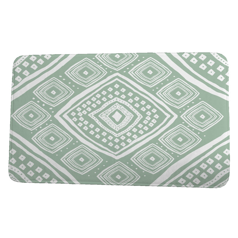 Euharlee Non-Slip Bath Mat, 21" W x 34" L, Green