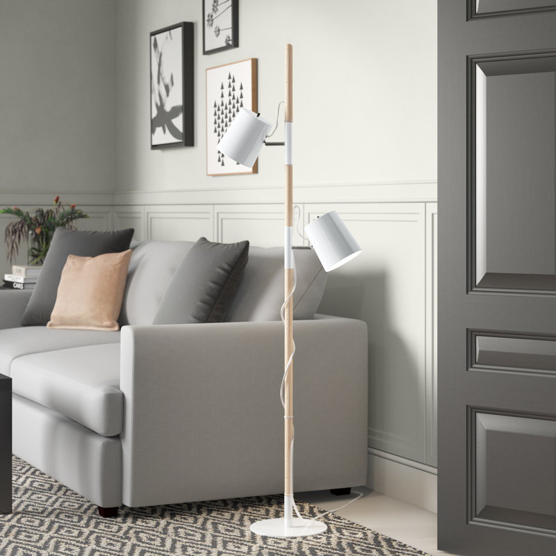 Grondin 61.5'' Tree Floor Lamp, Matte White, Matte White
