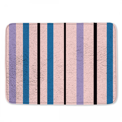 Vertical Striped Pattern Bath Mat