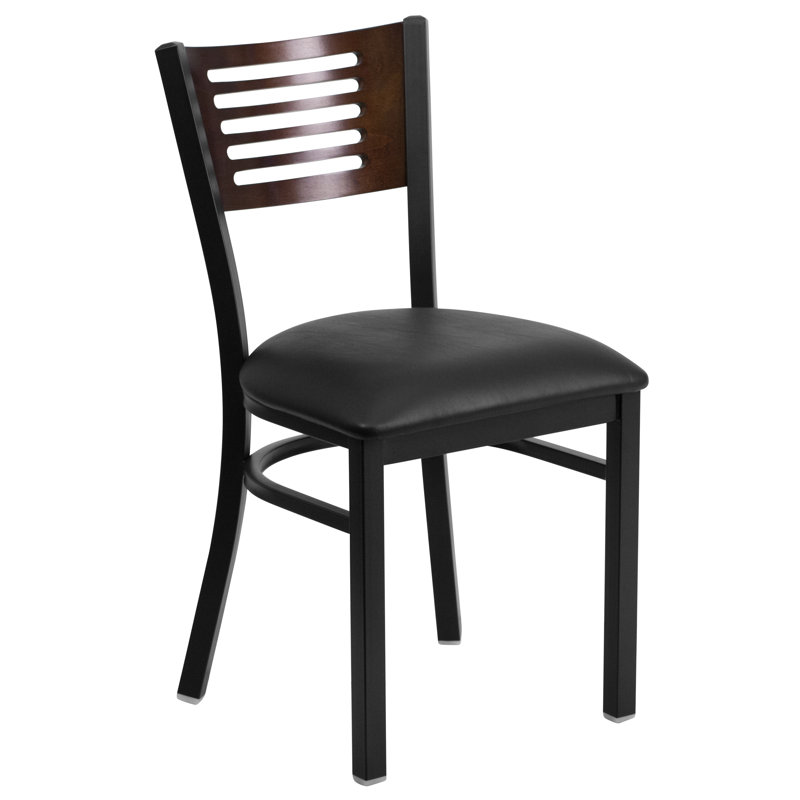 Prompton 19.5'' H Upholstered Side Chair, 1, Walnut/Matte Teal