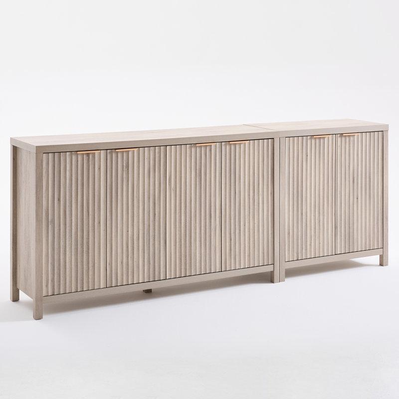 219cm Sideboard , Greige Oak