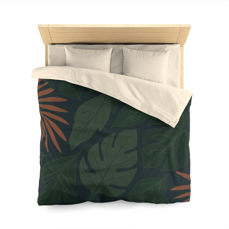 Microfiber Duvet Cover Boho Style, Design 62, Queen Duvet Cover, Cream