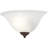 1-Light Bronze Wall Sconce White Alabaster Glass Shade: Stylish Illumination with Alabaster Glow