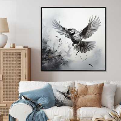 Graphisme, réalisme, oiseau sauvage - art mural oiseau