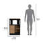 Îlot de cuisine H 36 po, trois tablettes de rangement latérales ouvertes et une armoire à pousser