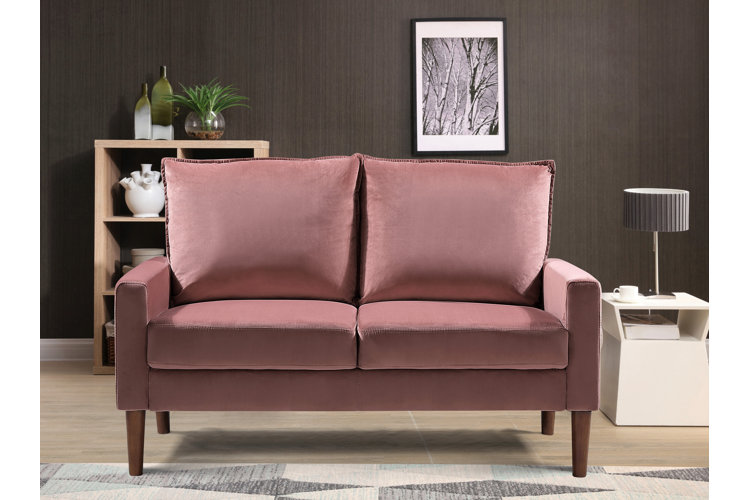 Uhrichsville 53" Velvet Square Arm Loveseat