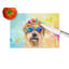 Cairn Terrier Hippie Dawg Glass Cutting Board Large