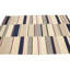 Tapis rectangulaire en laine touffeté à la main multicolore