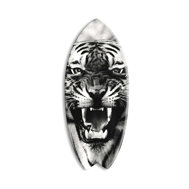 Wild Tiger Decorative Acrylic Skimboard by Oliver Gal
