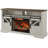 60 Inch Electric Fireplace  Entertainment Center With Door Sensor-Jasmine white color-1310185381