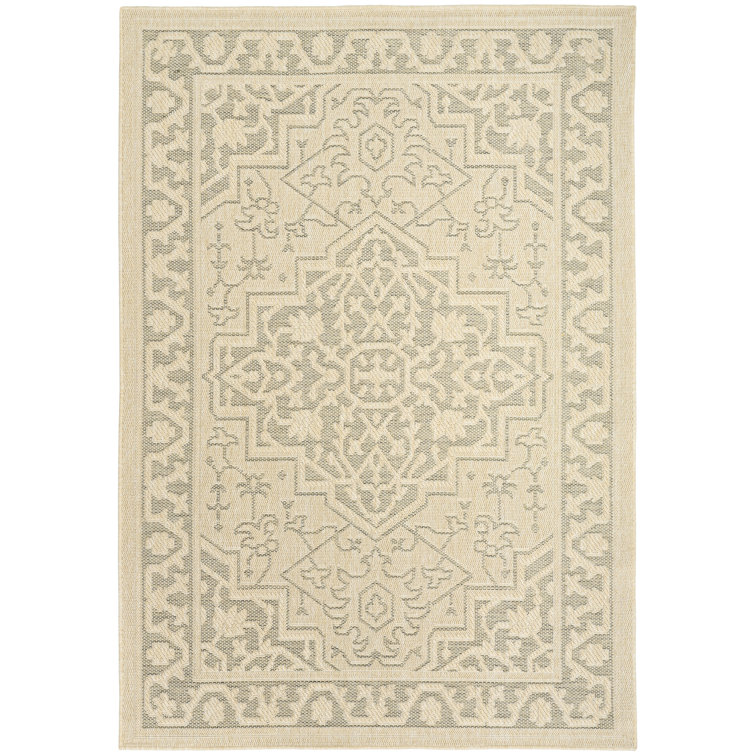 Gerritt Taupe Olive Outdoor Rug