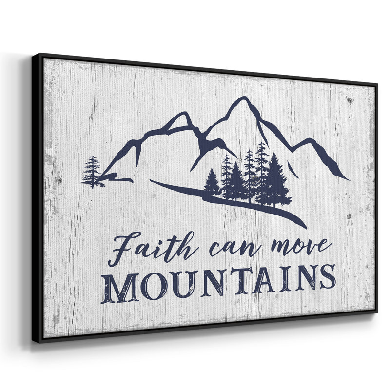 «Move Mountains», reproduction sur toile encadrée, H 27 po x l 41 po x P 2 po, Cadre noir