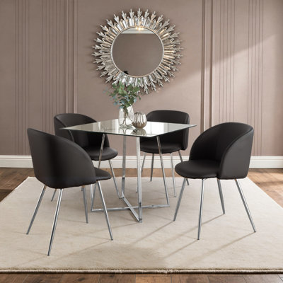Terrence 18.5" Faux Leather Upholstered Parsons Chairs